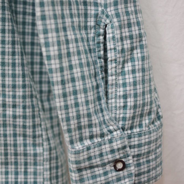 グリーンのコットンチェックシャツ | Vintage.City 古着屋、古着コーデ情報を発信