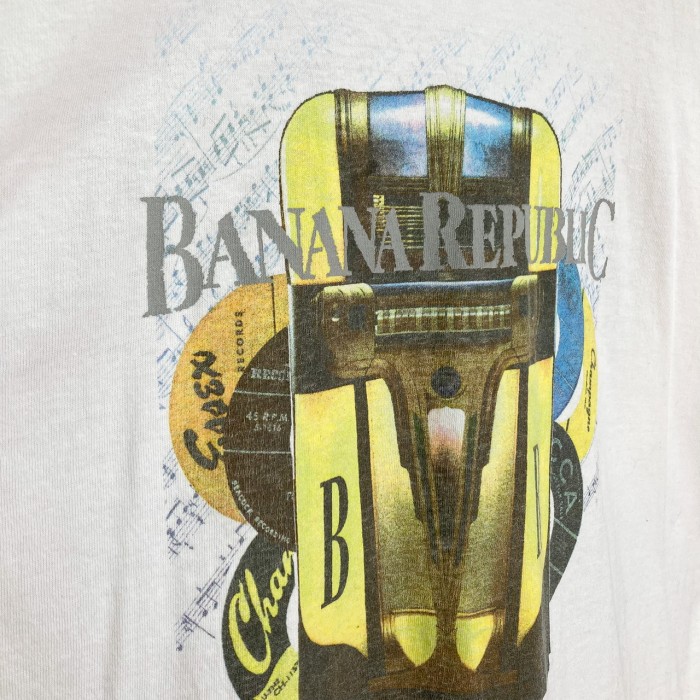 80-90s OLD BANANA REPUBLIC Chapagne Jukebox Print T-SHIRT | Vintage.City Vintage Shops, Vintage Fashion Trends