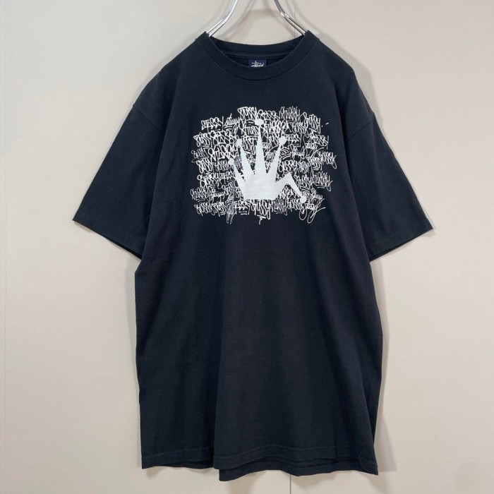 STUSSY 00s crown logo T-shirt size L 配送C　ステューシー　総柄クラウンロゴTシャツ　Y2K | Vintage.City 빈티지숍, 빈티지 코디 정보