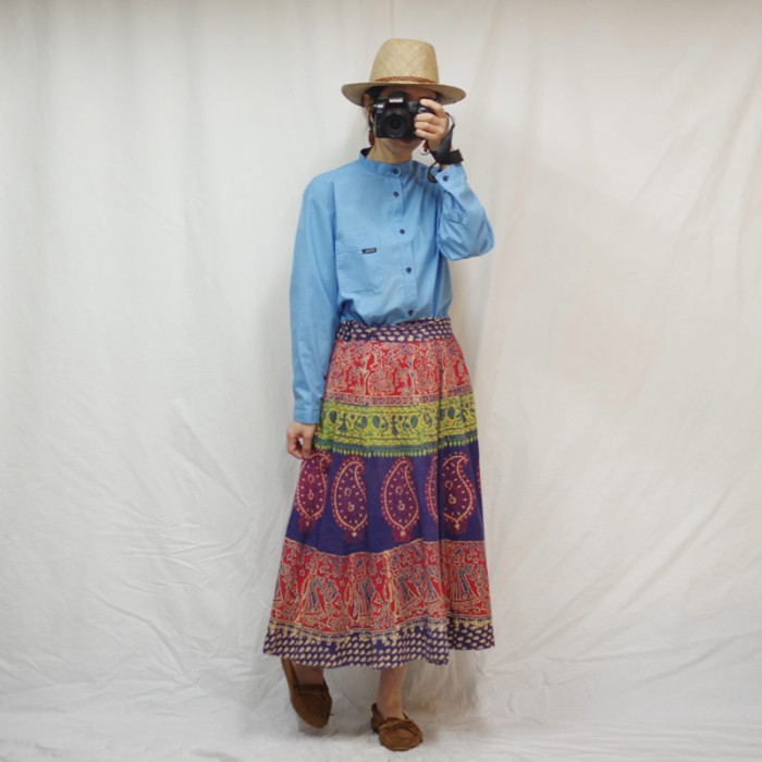 オリエンタル柄のラップスカート | Vintage.City 古着屋、古着コーデ情報を発信