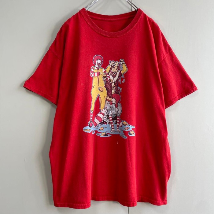 Ronald McDonald parody T-shirt size XL 相当　配送C　ドナルド・マクドナルド　2000年代　パロディTシャツ | Vintage.City 古着屋、古着コーデ情報を発信