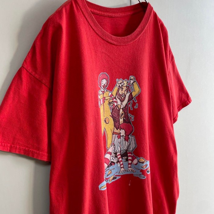 Ronald McDonald parody T-shirt size XL 相当　配送C　ドナルド・マクドナルド　2000年代　パロディTシャツ | Vintage.City 빈티지숍, 빈티지 코디 정보