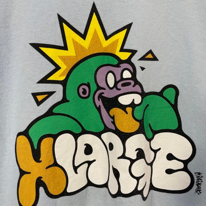 X-LARGE gorilla back print T-shirt size M 配送C エクストララージ　バックプリントTシャツ　アースカラー | Vintage.City 古着屋、古着コーデ情報を発信