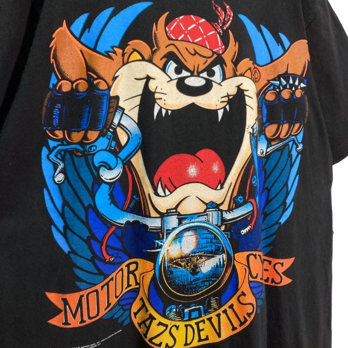 1990 LOONEY TUNES/MOTOR TAZ'S DEVILS CYCLES T-SHIRT | Vintage.City 빈티지숍, 빈티지 코디 정보