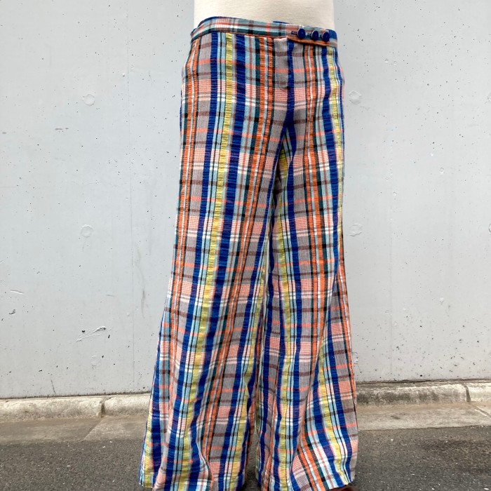 60’s Vintage Check Flare Pants | Vintage.City 빈티지숍, 빈티지 코디 정보