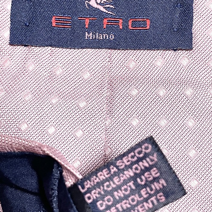 MADE IN ITALY製 ETRO ドット柄シルクネクタイ ピンク | Vintage.City 古着屋、古着コーデ情報を発信