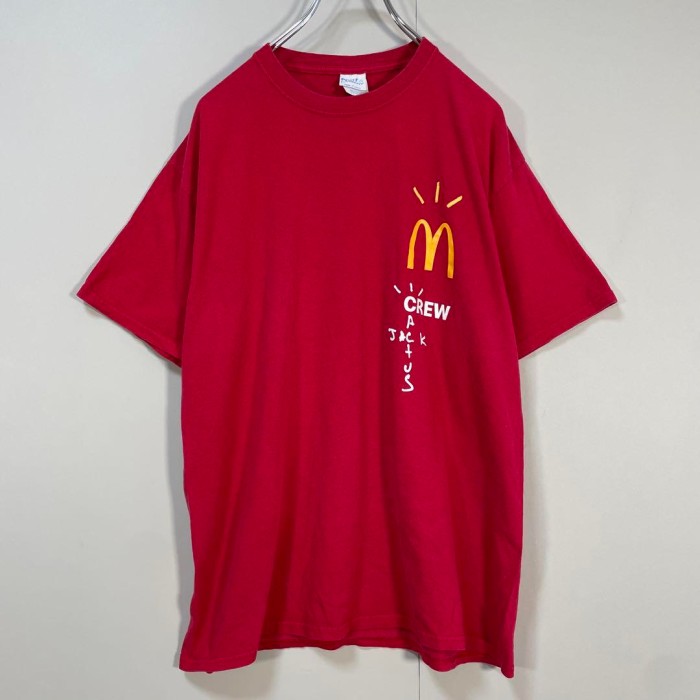 travis scott ✖️ McDonald's crew T-shirt size L 配送C US古着　トラヴィススコット　マクドナルド　クルーTシャツ | Vintage.City 빈티지숍, 빈티지 코디 정보