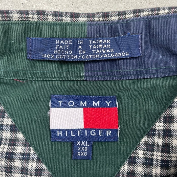 90年代 TOMMY HILFIGER トミーヒルフィガー チェックシャツ メンズ2XL | Vintage.City 古着屋、古着コーデ情報を発信