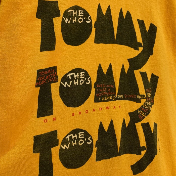 1992 THE WHO ''TOMMY On Broadway'' band movie T-SHIRT | Vintage.City 빈티지숍, 빈티지 코디 정보