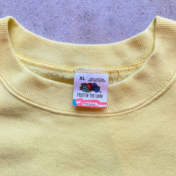 90’s “FRUIT OF THE LOOM”フロッキープリントスウェット | Vintage.City 古着屋、古着コーデ情報を発信