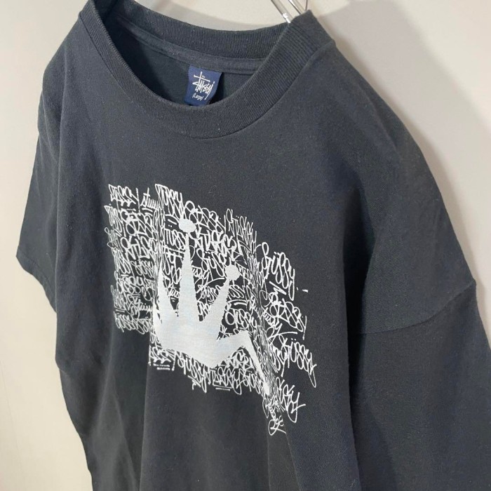 STUSSY 00s crown logo T-shirt size L 配送C　ステューシー　総柄クラウンロゴTシャツ　Y2K | Vintage.City 빈티지숍, 빈티지 코디 정보