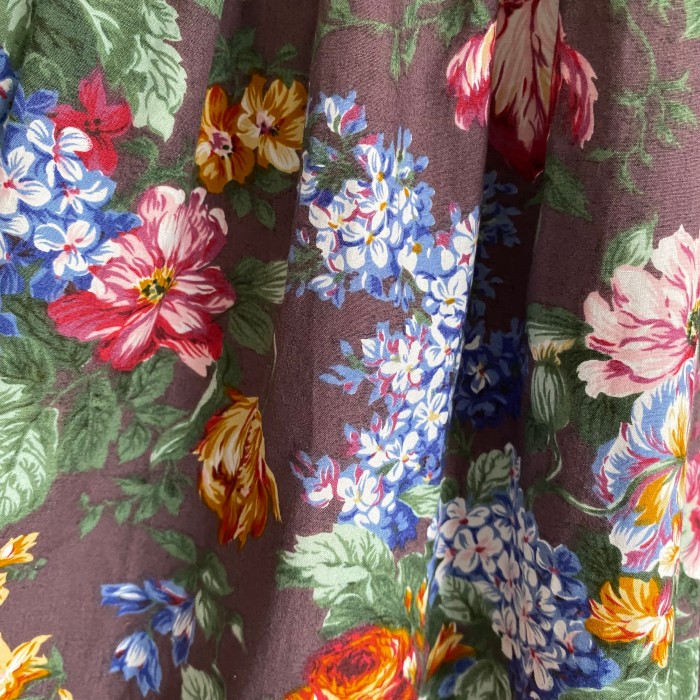 Vintage 80s retro botanical flower pattern long skirt レトロ ヴィンテージ 古着 ボタニカル 花柄 ロング スカート | Vintage.City Vintage Shops, Vintage Fashion Trends