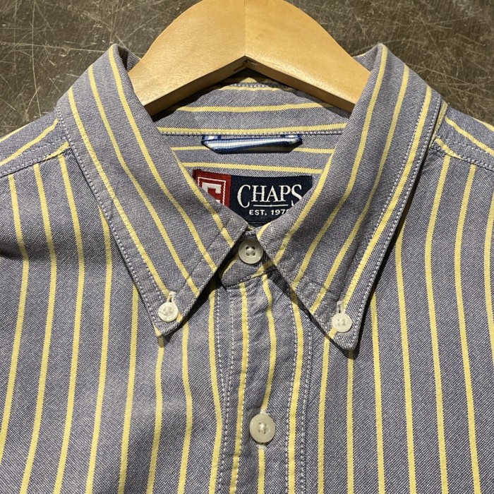 CHAPS チャップス　ストライプ　コットン　ボタンダウンシャツ　C851 長袖シャツ | Vintage.City 古着屋、古着コーデ情報を発信