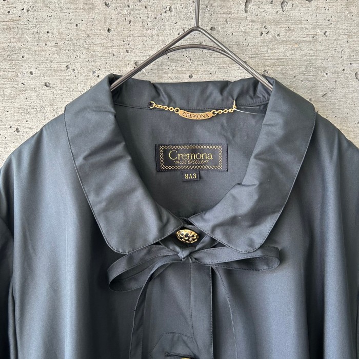 black silk long coat | Vintage.City 古着屋、古着コーデ情報を発信