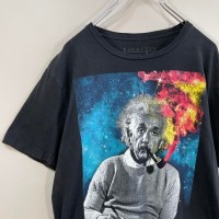 EINSTEIN photo T-shirt size M 配送C　天才科学者　アインシュタイン　プリントTシャツ　相対性理論 | Vintage.City 빈티지숍, 빈티지 코디 정보