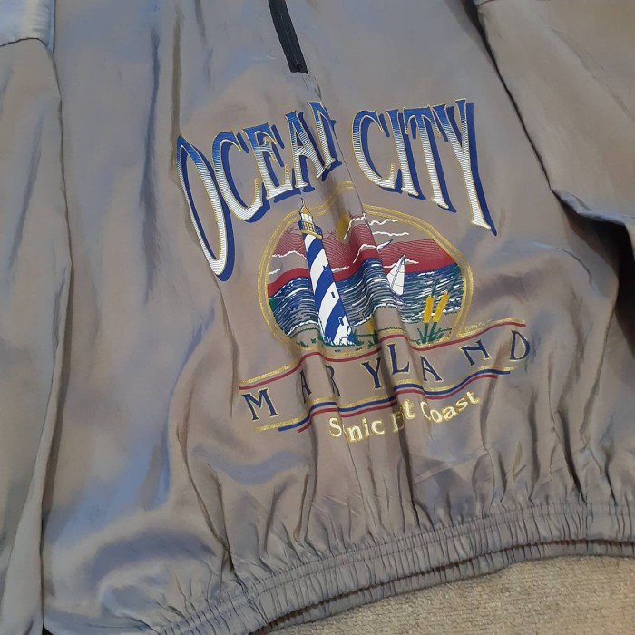 90s VENINIS SPORTWEAR half zip pullover nylon jacket (made in USA) | Vintage.City 古着屋、古着コーデ情報を発信