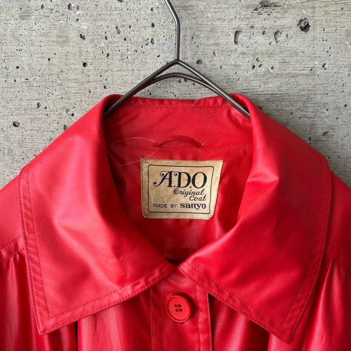 japan vintage OLD SANYO red polyester coat | Vintage.City 古着屋、古着コーデ情報を発信