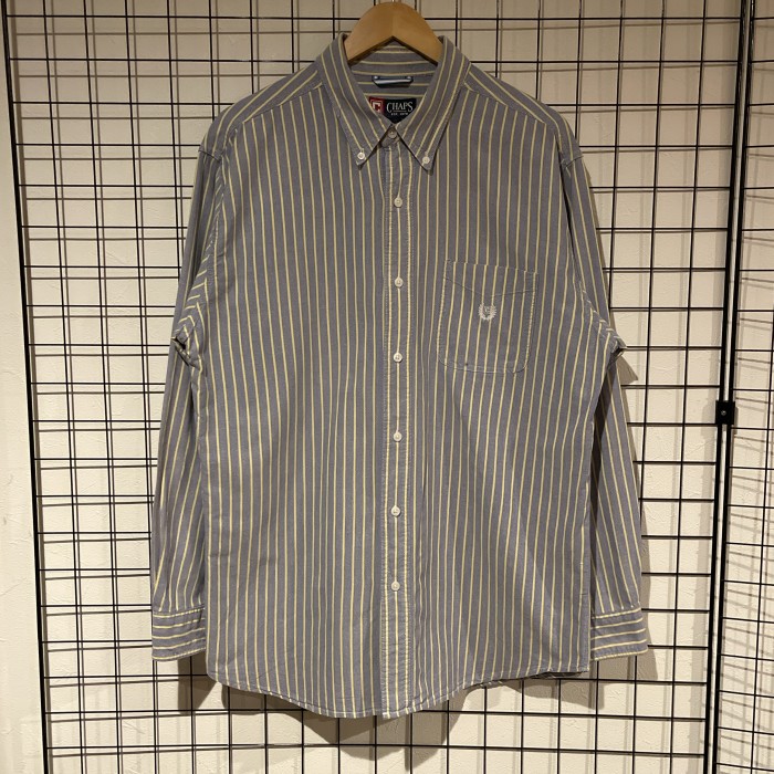 CHAPS チャップス　ストライプ　コットン　ボタンダウンシャツ　C851 長袖シャツ | Vintage.City 古着屋、古着コーデ情報を発信