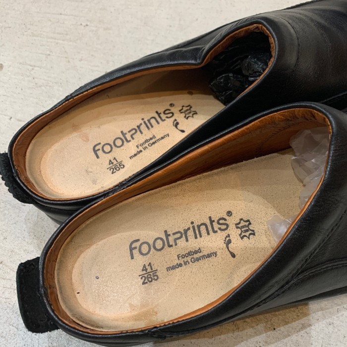 Footprints レザースリッポンシューズ サボサンダル 黒 41 | Vintage.City 古着屋、古着コーデ情報を発信