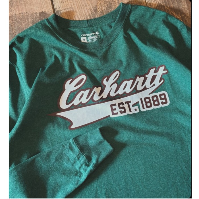 Carhartt ロンt ブランド ロゴ カーハート 長袖 Tシャツ グリーン M | Vintage.City Vintage Shops, Vintage Fashion Trends