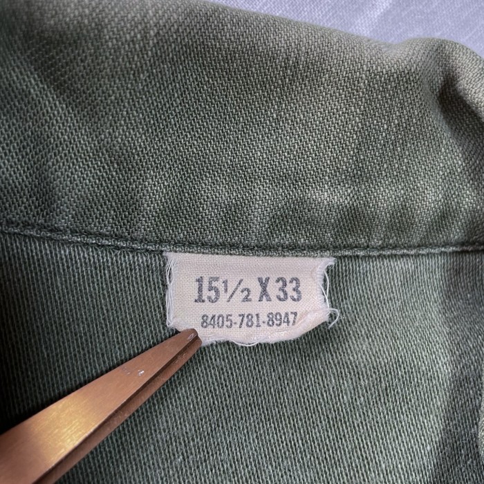 60s 米軍 OG-107 コットンサテン ユーティリティシャツ 15 1/2 33 | Vintage.City 古着屋、古着コーデ情報を発信