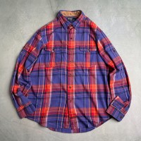 Polo RALPH LAUREN　ポロラルフローレン　チェックシャツ　長袖シャツ　赤　青 | Vintage.City 빈티지숍, 빈티지 코디 정보