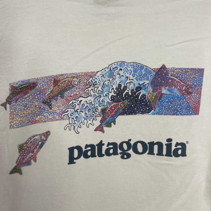 90s Patagonia ベネフィシャル 波 魚 北斎 バックプリントTシャツ | Vintage.City 빈티지숍, 빈티지 코디 정보