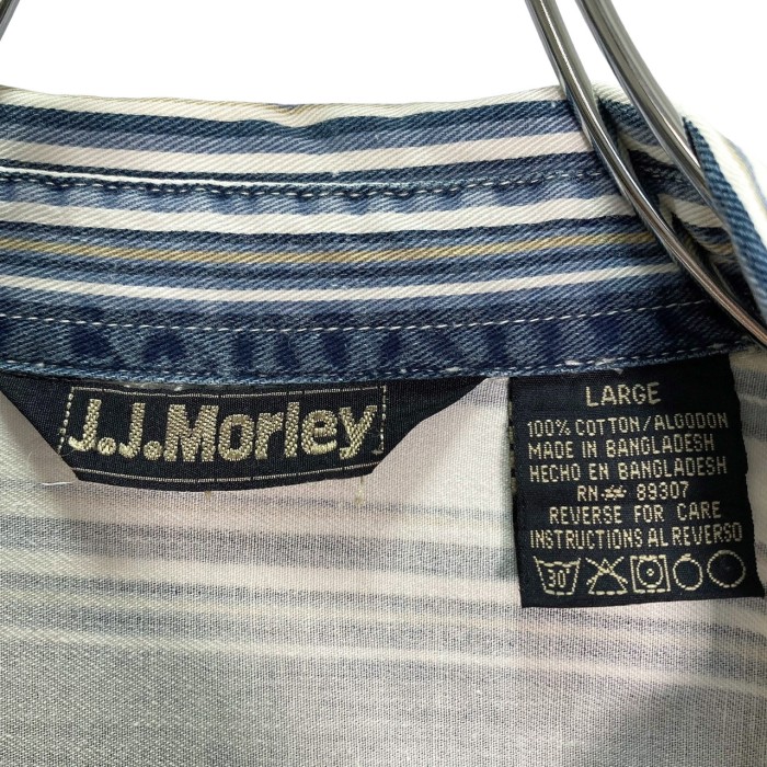 90s J.J.Morley L/S cotton mulch stripe shirt | Vintage.City 빈티지숍, 빈티지 코디 정보