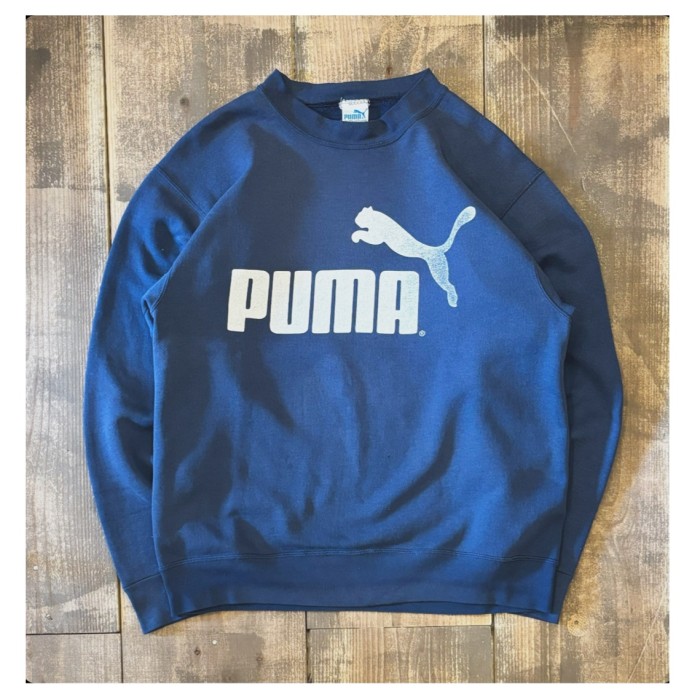 90s USA製 スウェット PUMA ロゴ トレーナー アメリカ製 ネイビー M | Vintage.City 古着屋、古着コーデ情報を発信
