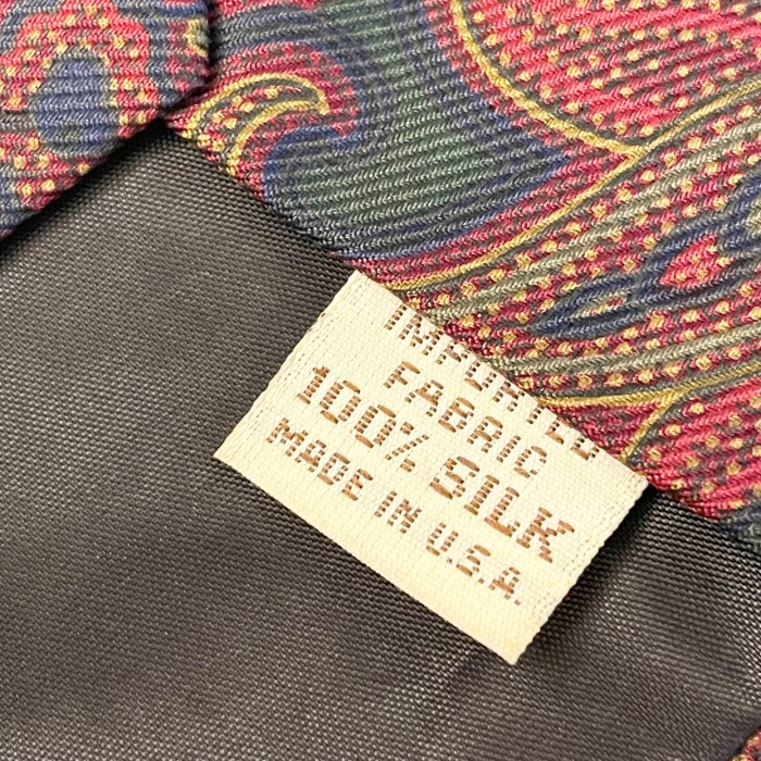 MADE IN USA製 VINTAGE ETRO ペイズリー柄シルクネクタイ グリーン×ボルドー | Vintage.City 古着屋、古着コーデ情報を発信