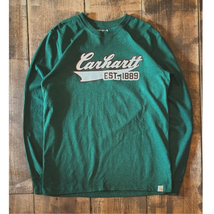 Carhartt ロンt ブランド ロゴ カーハート 長袖 Tシャツ グリーン M | Vintage.City 古着屋、古着コーデ情報を発信