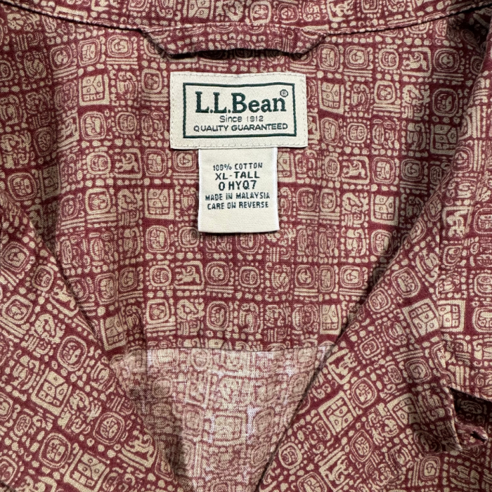 【L.L.Bean】オーバーサイズ 総柄 オープンカラー半袖シャツ | Vintage.City 古着屋、古着コーデ情報を発信