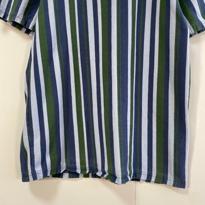 HUF multi stripe T-shirt size M 配送C ハフ　センター刺繍ロゴ　マルチストライプ | Vintage.City 古着屋、古着コーデ情報を発信