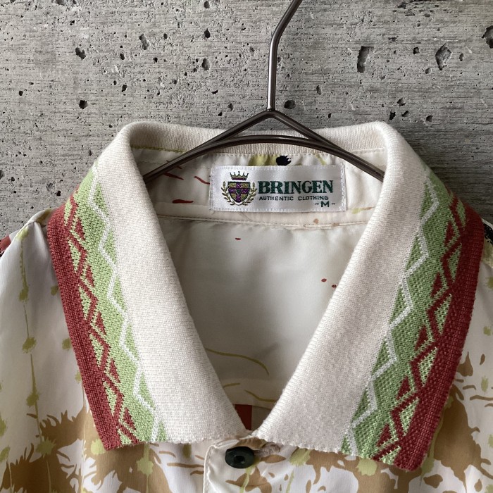 collar knit pattern shirt | Vintage.City 古着屋、古着コーデ情報を発信