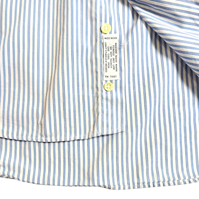 Aquascutum / Striped Two Ply Cotton Dress Shirt Made in USA | Vintage.City 빈티지숍, 빈티지 코디 정보