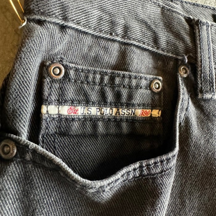 US POLO ASSN black denim pants ワイドブラックデニムパンツ | Vintage.City 古着屋、古着コーデ情報を発信