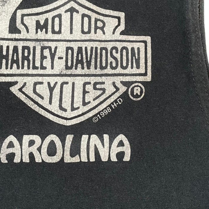 00's “HARLEY DAVIDSON” Cut Off Motorcycle Tee Made in USA | Vintage.City 古着屋、古着コーデ情報を発信