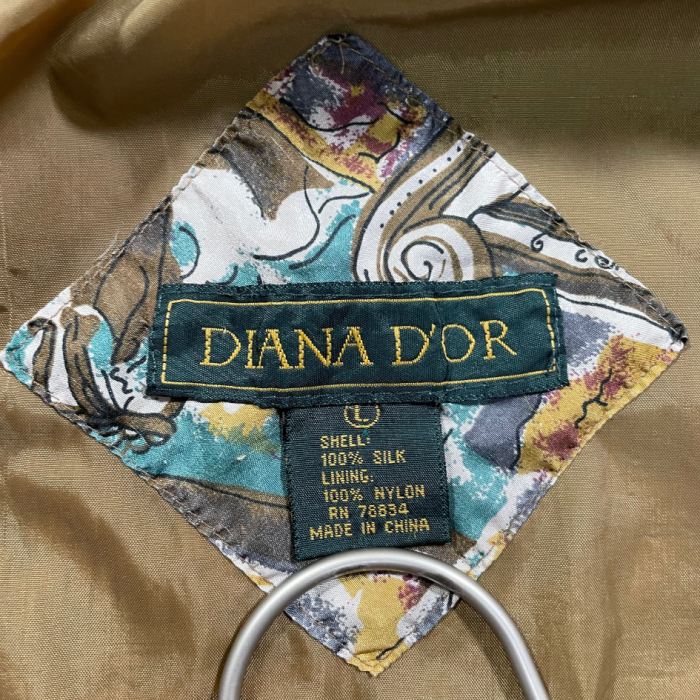 【DIANA D'OR】総柄シルクジャケット | Vintage.City 빈티지숍, 빈티지 코디 정보