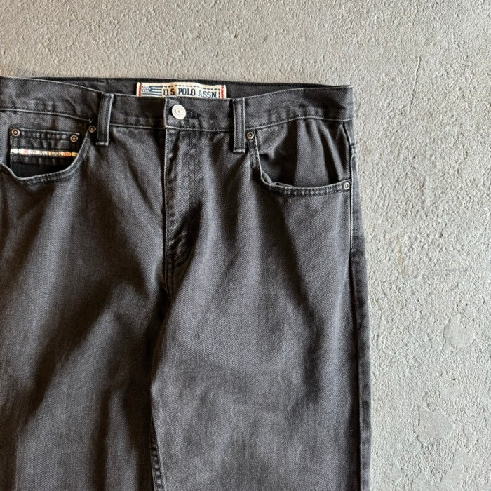 US POLO ASSN black denim pants ワイドブラックデニムパンツ | Vintage.City 古着屋、古着コーデ情報を発信