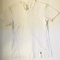 ラルフローレン　POLO RALPH LAUREN L スリムフィット　Vネックシャツ　ホワイト | Vintage.City 古着屋、古着コーデ情報を発信