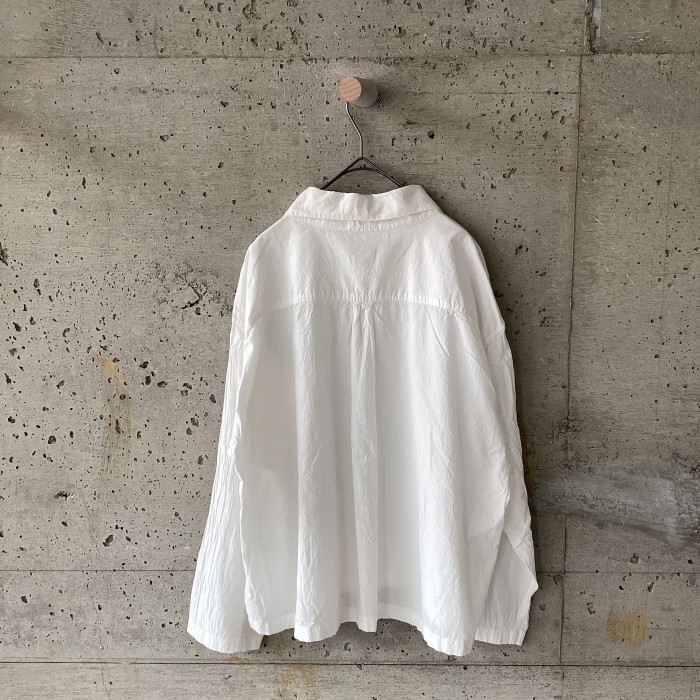 Plantation white wrinkled shirt | Vintage.City 古着屋、古着コーデ情報を発信