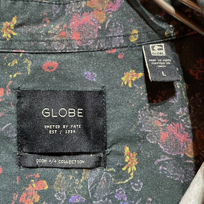 “GLOBE” L/S Pattern Shirt | Vintage.City 古着屋、古着コーデ情報を発信