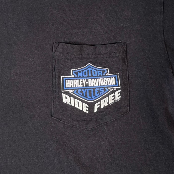 “HARLEY DAVIDSON” Motorcycle Pocket Tee | Vintage.City 古着屋、古着コーデ情報を発信