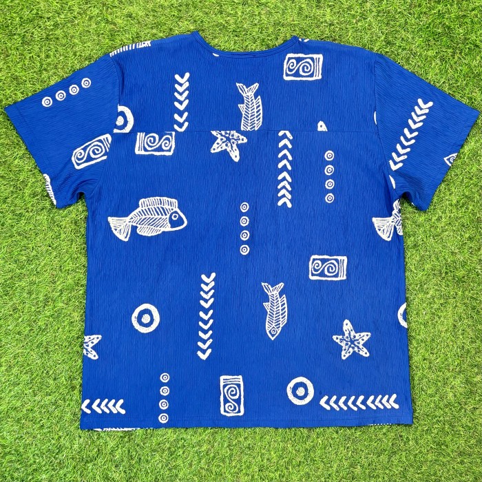 【Unisex】90s 魚柄 ポリエステル デザイン トップス / Made In USA Vintage ヴィンテージ 古着 Tシャツ T-Shirts ティーシャツ | Vintage.City 古着屋、古着コーデ情報を発信