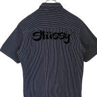 stussy ステューシー シャツ L 半袖 バックロゴ 刺繍ロゴ ストライプ | Vintage.City Vintage Shops, Vintage Fashion Trends