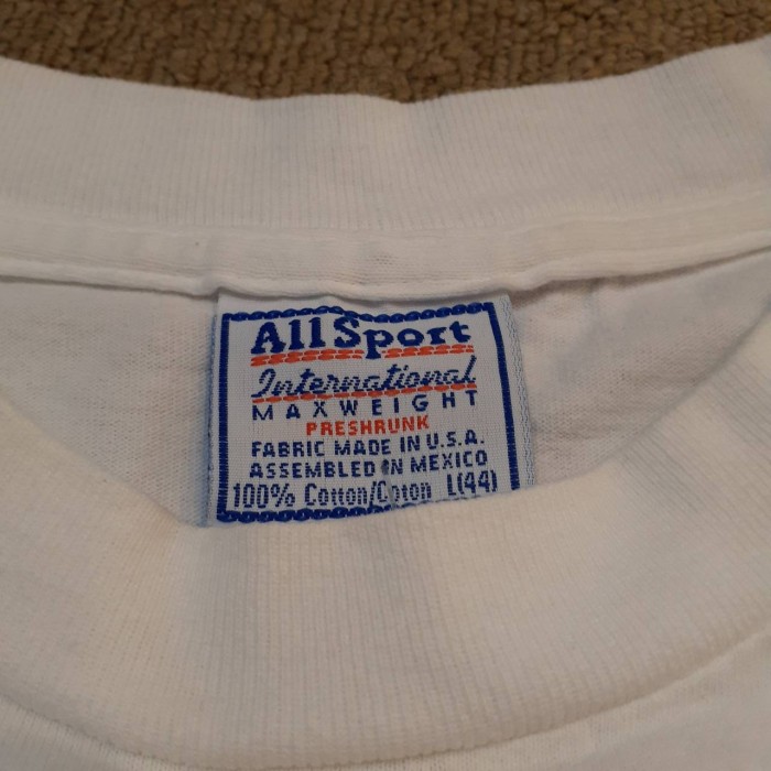 90s All Sports college print t-shirt (made in USA) | Vintage.City 빈티지숍, 빈티지 코디 정보