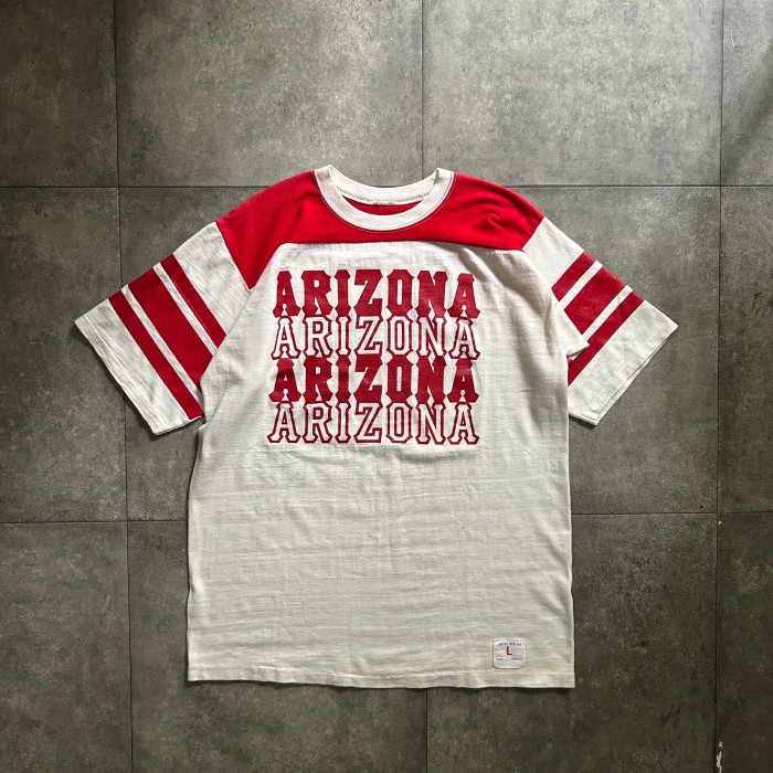 70s artex フットボールtシャツ 半袖 USA製 L アリゾナ ホワイト | Vintage.City 빈티지숍, 빈티지 코디 정보