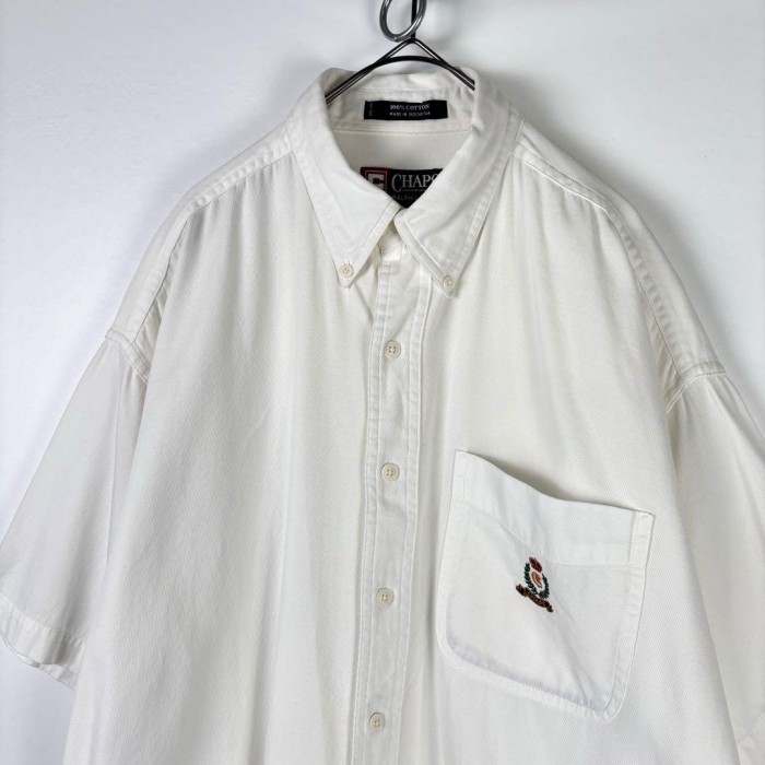 90s CHAPS ラルフローレン 旧ロゴ シャツ 半袖 ピケ ホワイト M | Vintage.City 빈티지숍, 빈티지 코디 정보