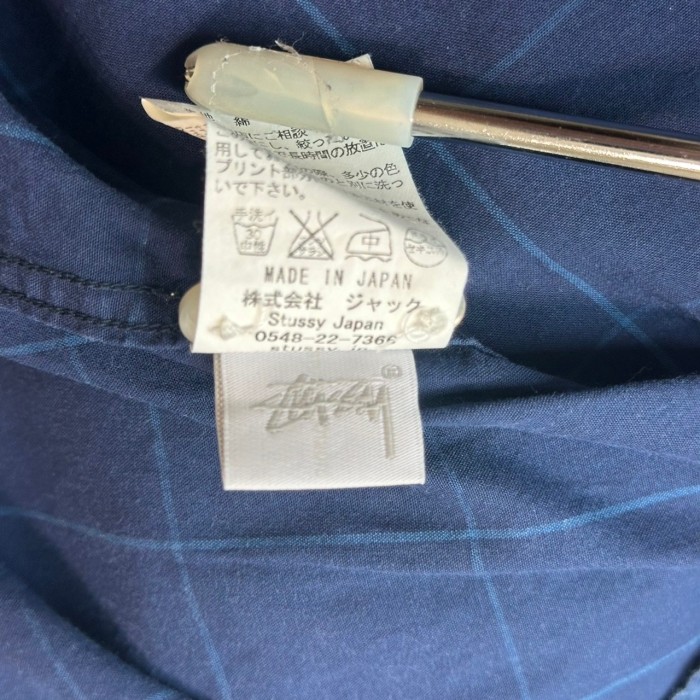 stussy ステューシー シャツ 長袖 刺繍ロゴ ワンポイントロゴ チェック | Vintage.City 古着屋、古着コーデ情報を発信