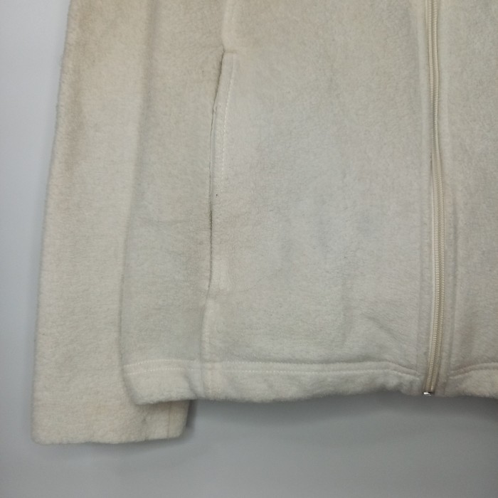 コロンビア　ジップアップ　フリース　ジャケット　ブルゾン　刺繍ロゴ　ホワイト　XL | Vintage.City 古着屋、古着コーデ情報を発信